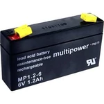 Olověný akumulátor multipower PB-6-1,2-4,8 MP1,2-6, 1.2 Ah, 6 V