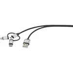 IPad/iPhone/iPod datový kabel/nabíjecí kabel Renkforce RF3335106, 25.00 cm, tmavě šedá