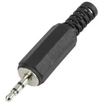 Jack konektor 2.5 mm TRU COMPONENTS 1572330 zástrčka, rovná, pólů 3, černá, 1 ks, stereo