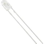 LED s vývody HuiYuan 3234B2C-ESA-A, typ čočky oválný, 3 mm, 70 °, 30 °, 20 mA, modrá