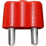 Mini banánkový konektor BELI-BECO 61/15rt, Ø pin: 2.6 mm zástrčka, rovná, červená, 1 ks