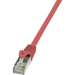 Síťový kabel RJ45 LogiLink CP1034S, CAT 5e, F/UTP, 1.00 m, červená