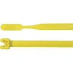 Stahovací pásek HellermannTyton Q18R-PA66-YE-C1, 105 mm x 2,6 mm, žlutá, 100 ks