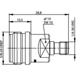 Koaxiální adaptér Telegärtner J01027T0017, N zásuvka - SMA zásuvka, 1 ks