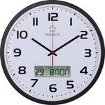 DCF nástěnné hodiny s kalendářem Renkforce HD-WRCL135, Vnější Ø 32 cm, černá