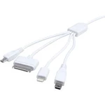 USB nabíjecí kabel se 4 porty Eufab Proudová zatížitelnost (max.)=1 A Vhodný pro Všechny běžné mobilní telefony, IPhone 4 a 5/6