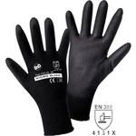 Pracovní rukavice L+D worky MICRO black Nylon-PU 1151-XL, velikost rukavic: 10, XL