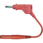 Měřicí kabel banánek 4 mm ⇔ banánek 4 mm MultiContact XZG410-L, 1 m, červená