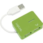 USB 2.0 hub LogiLink UA0138, 4 porty, zelená
