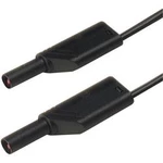 SKS Hirschmann MLS SIL WS 50/1 bezpečnostní měřicí kabely [lamelová zástrčka 4 mm - lamelová zástrčka 4 mm] černá, 0.50 m