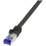 Síťový kabel RJ45 LogiLink C6A013S, CAT 6A, S/FTP, 0.25 m, černá