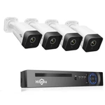 Hiseeu 4Pcs POE H.265+ Security IP Cameras 8CH 5MP NVR Camera System Support Audio Night Vision 10mIP66 Waterproof Onv