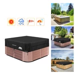 87inch Black Heavy Duty Hot Tub Cover Water-Resistant Polyester Spa Cover