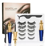 Hizek Magnetic False Eyelashes Set 5 Magnetic 5 Pairs Crown Bottle Blister Cover