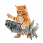 USB Electric Moving Cat Kicker Fish Toy, Realistic Catnip Kicker Toys, Plush Interactive Flopping Fish Cat Toys for Cat