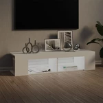 TV Cabinet with LED Lights White 53.1"x15.4"x11.8"