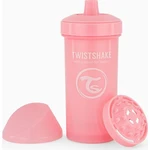 Twistshake Netekoucí lahev s pítkem 360 ml pastelově růžová