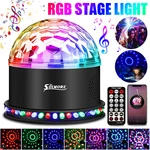 SOLMORE Dome Crystal Magic Ball Bluetooth Remote Control Stage Light