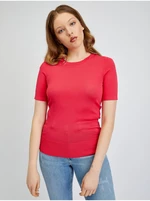 Orsay Tmavě růžové dámské svetrové tričko - Dámské