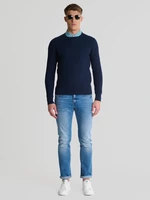 Big Star Man's Sweater 161037 Blue Wool-403