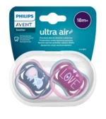 Philips Avent Šidítko Ultra air 18m+ dívka (slon) 2 ks