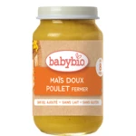 BABYBIO Sladká kukuřice s farmářským kuřecím masem BIO 8m+ 200 g