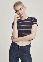 Women's T-shirt in Dyed Skate Stripe Cropped Tee nightnavy/red