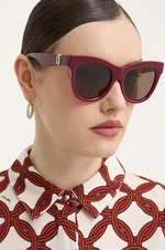 Slnečné okuliare Burberry dámske, bordová farba, 0BE4418,