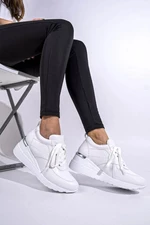 armonika női fehér Flr609 éksarkú fűzős sportcipő