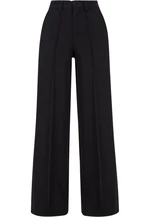 Women's wide pleated trousers - black