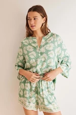 Pyžamo women'secret CITRIC SUMMER dámske, zelená farba, 3597404