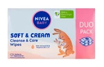 Nivea baby Soft & Cream duopack čisticí ubrousky 2x57 ks