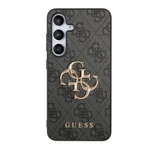 Zadní kryt Guess PU 4G Metal Logo pro  Samsung Galaxy S24+, šedá