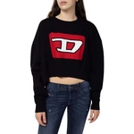 Black Women's Patterned Cropped Sweater Diesel