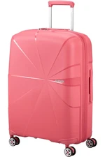 American Tourister Skořepinový cestovní kufr StarVibe M EXP 70/77 l - růžová