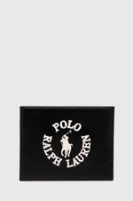 Kožené pouzdro na karty Polo Ralph Lauren černá barva