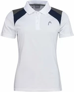 Head Club Jacob 22 Tech Polo Shirt Women White/Dark Blue L Tricou Tenis