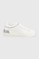 Kožené sneakers boty Tommy Hilfiger LUX METALLIC CUPSOLE SNEAKER bílá barva, FW0FW07030