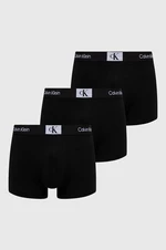 Boxerky Calvin Klein Underwear 3-pack pánské, černá barva