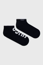Ponožky HUGO pánské, tmavomodrá barva, 50468111