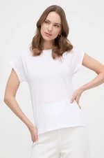 Bavlnené tričko Marella dámsky, biela farba, 2413941022200