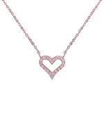 Vuch Romantický ocelový náhrdelník s krystaly Rose Gold Stipe