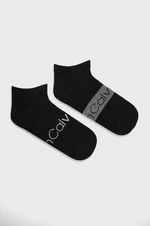 Ponožky Calvin Klein (2-pak) pánske, čierna farba, 701218712