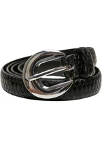 Women's Synthetic Leather Snake Black Belt