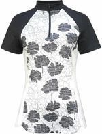 Callaway Womens Texture Floral Polo Alb strălucitor XS