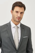ALTINYILDIZ CLASSICS Men's Black-gray Slim Fit Slim Fit Patterned Suit