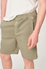 Dagi Men's Khaki Acid Wash Shorts