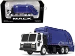Mack LR with McNeilus Rear Load Refuse Body Blue and White 1/87 Diecast Model by First Gear
