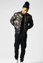 Camo Basic Bomber Jacket dřevěná kamufláž