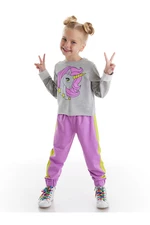 Denokids Unicorn Lilac Girl Child Tracksuit Set